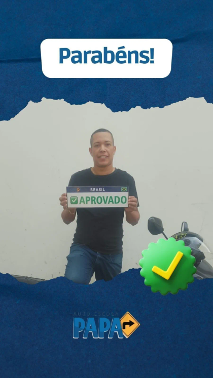 Aluno aprovado no exame do Detran pela Auto Escola PAPA (9)