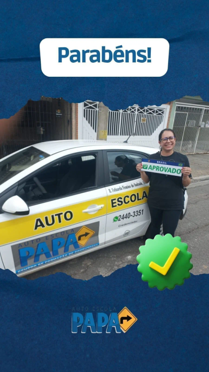 Aluno aprovado no exame do Detran pela Auto Escola PAPA (16)