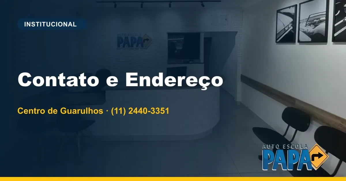 Contato e endereço da Auto Escola PAPA no Centro de Guarulhos